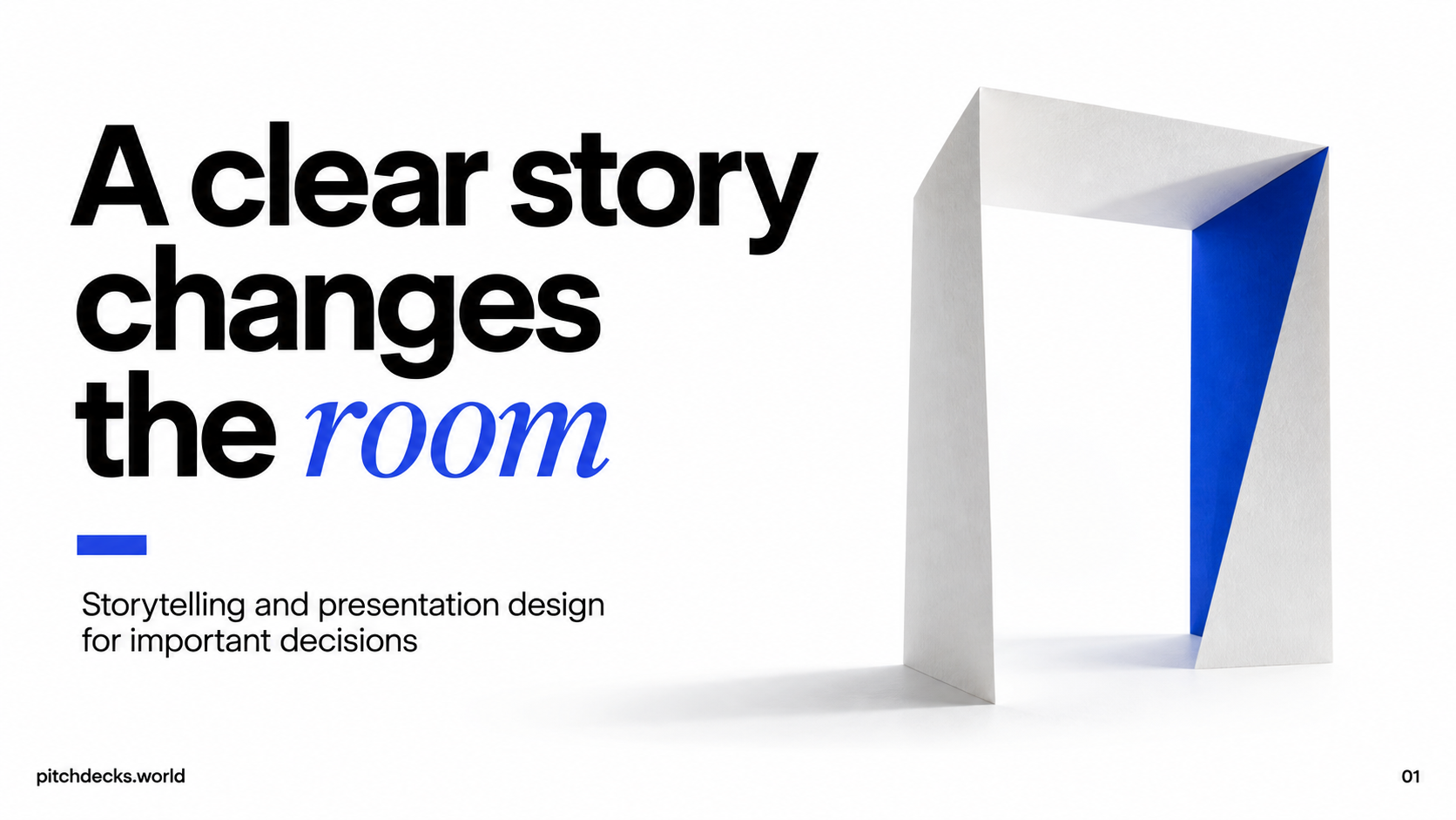 Pitchdecks.world capabilities deck: A clear story changes the room
